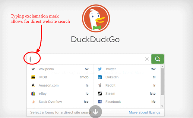 DuckDuckGo search engine