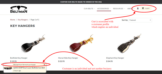 eCommerce store product page