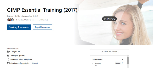 GIMP Essential Training course 