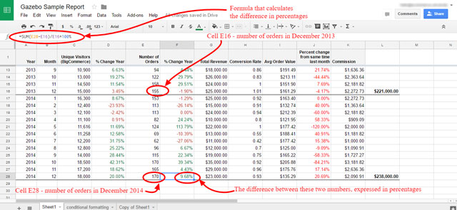 Google spreadsheet formula