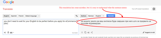 Google translate tool