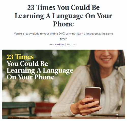 languages you learn on your phone