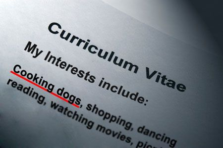 incorrect spelling in curriculum vitae