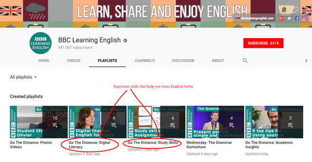 BBC Learning English YouTube channel