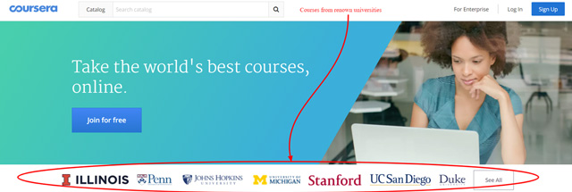 schools connected to Coursera