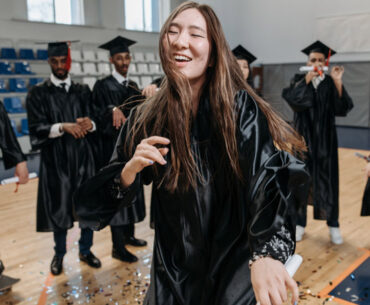 woman in graduation gown
