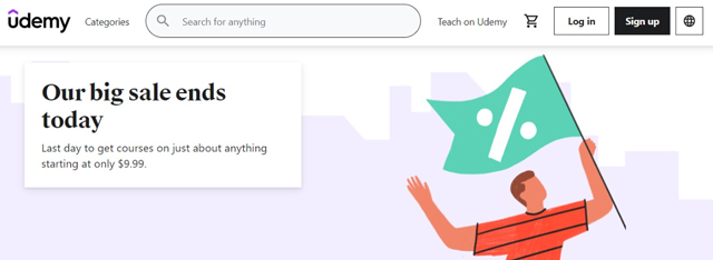 Udemy homepage