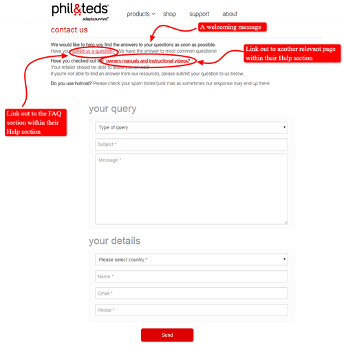 phil and tes contact up page