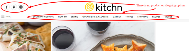 kitch product or shopping option