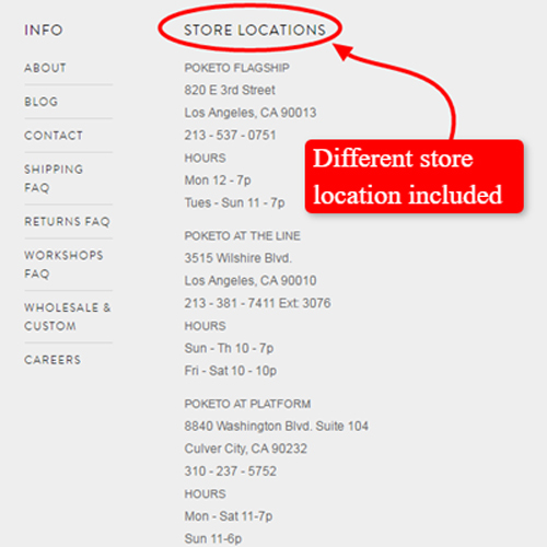 store location