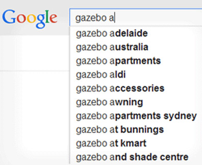 Australia Google search page