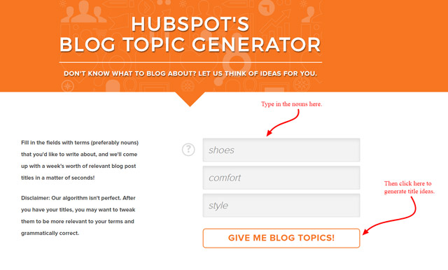 Hubspot blog topic generator