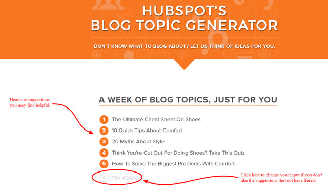 Hubspot blog topic generator