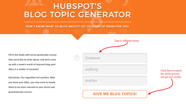 Hubspot blog topic generator