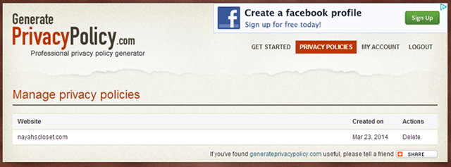 Generate My Privacy Policy