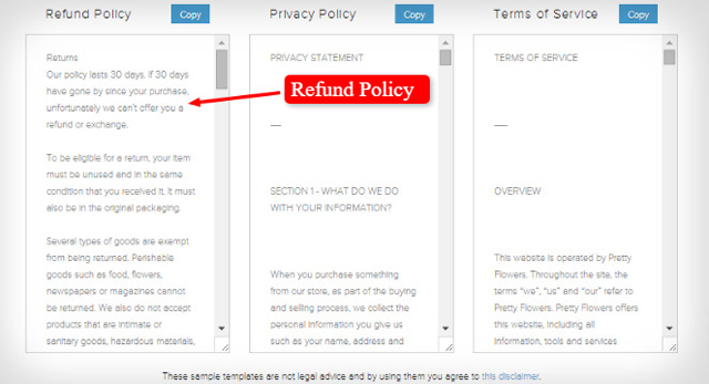 refund policy