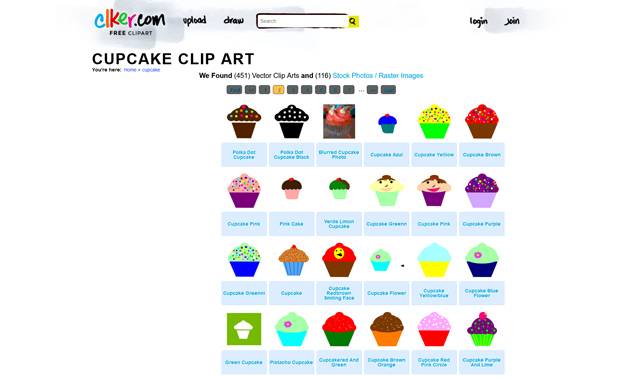 list of cupcakes clip arts