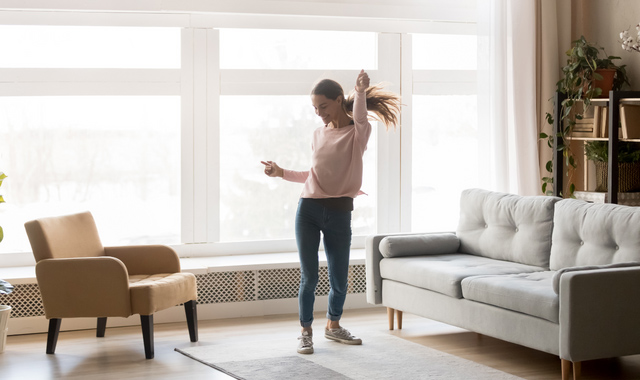 woman dancing freely