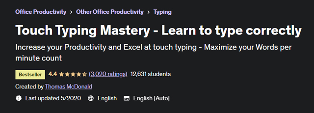 Touch Typing Mastery - Learn to type correctly