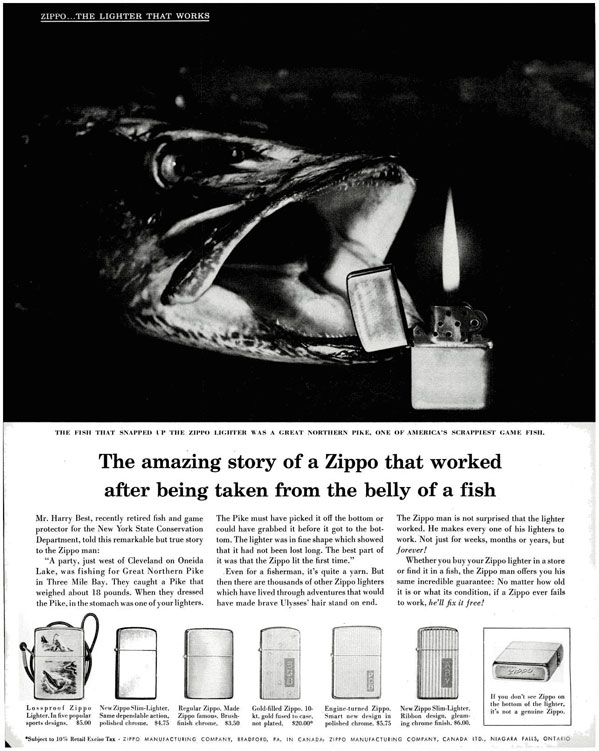 Zippo advertising