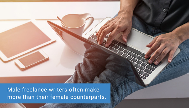 male freelance writers often make more than their female counterparts