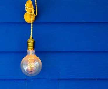 light bulb hanging on the wall