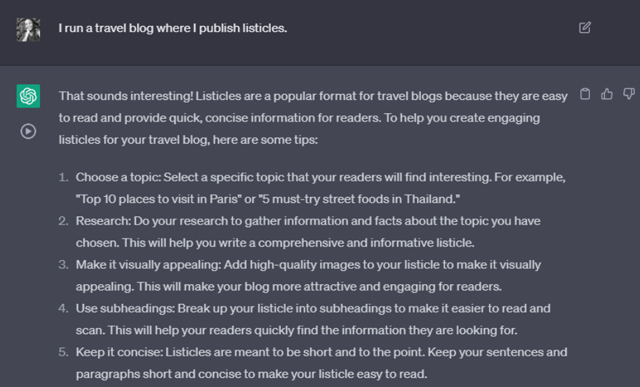 blogging tips for a listicle