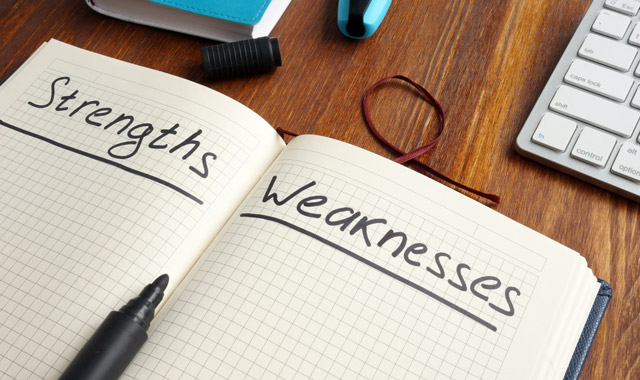 list of strengths and weaknesses in the note